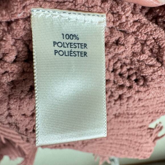 BKE Mauve Hooded Long Sleeve Raw Hem Chenille Oversize Pullover Sweater Size M - Picture 5 of 6